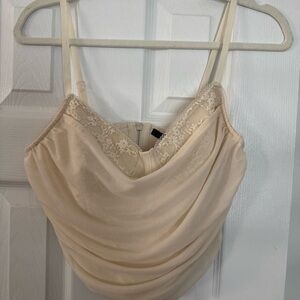 Forever 21 Cream Lace Corset Top